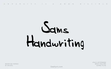 Sam’s Handwriting Font