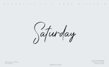 Saturday Font