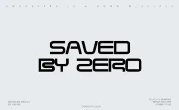 Saved by Zero Font