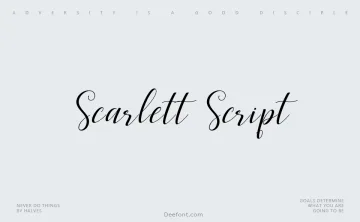 Scarlett Script Font
