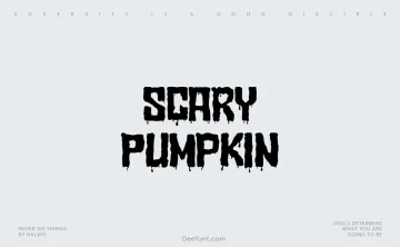 Scary Pumpkin Font