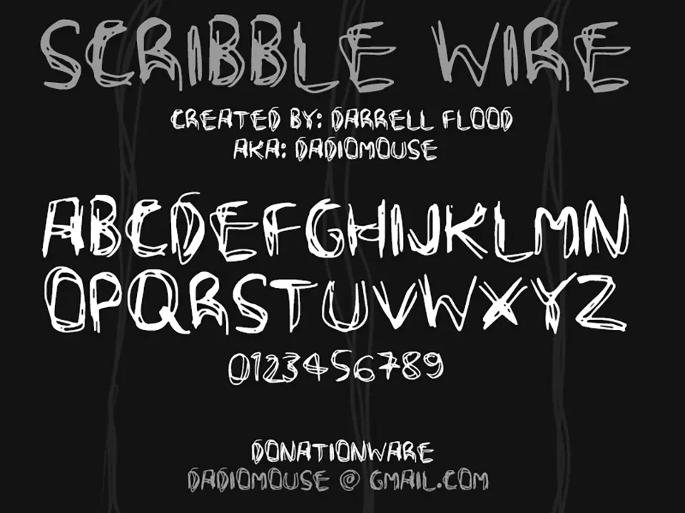 Scribble Wire Font