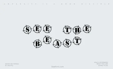 See the Beast Font