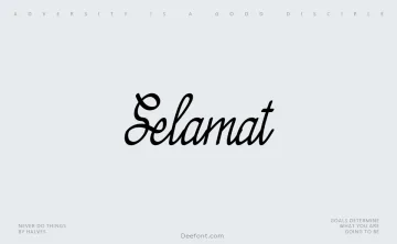Selamat Font