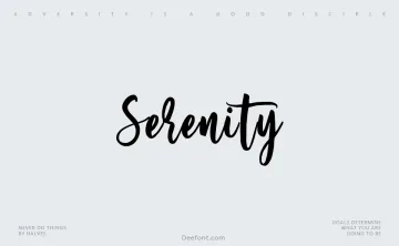 Serenity Font