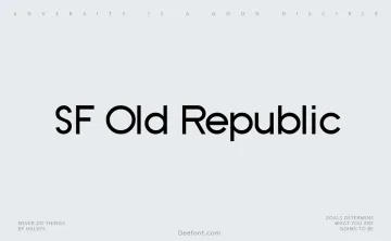 SF Old Republic Font Family