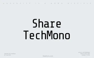 Share TechMono Font