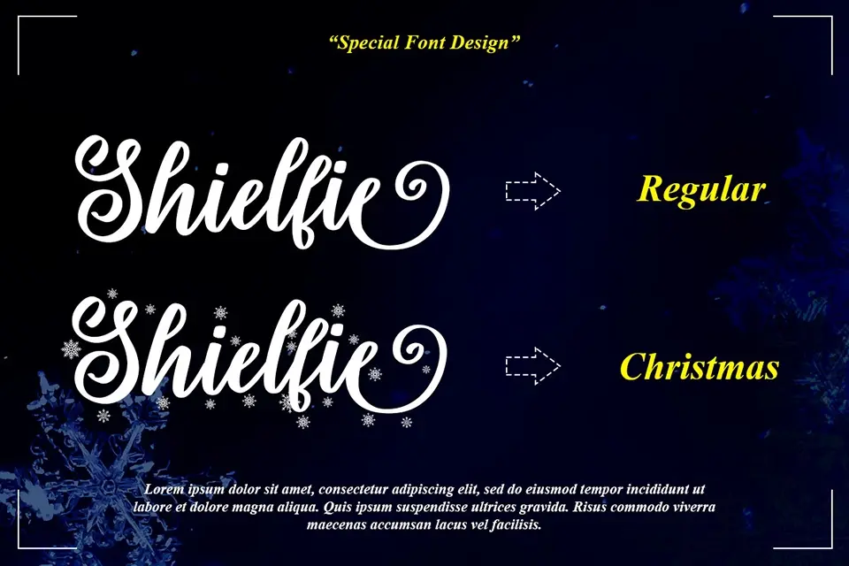 Shielfie Christmas Font