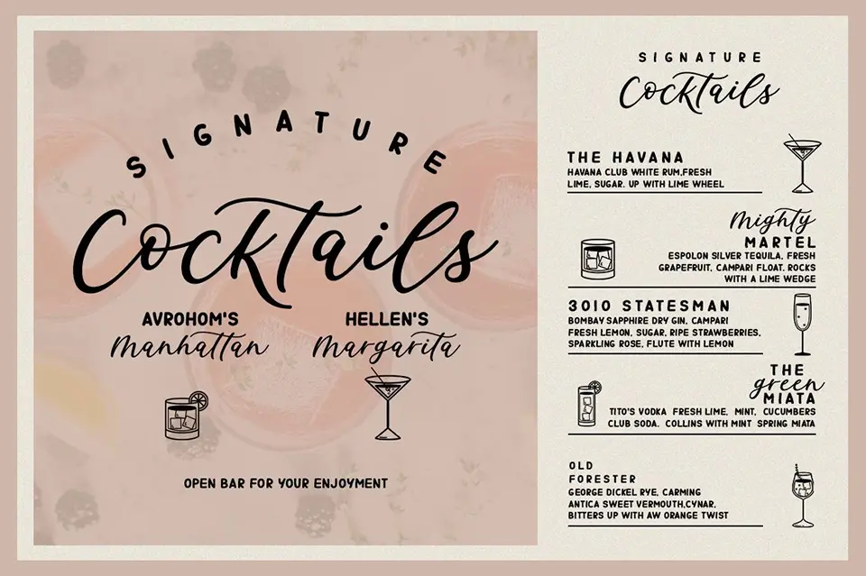 Cocktail Font