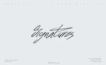 Signatures Font