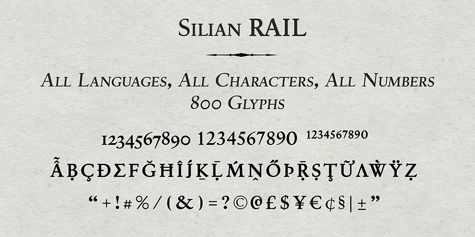Silian Rail Font
