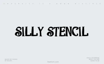Silly Stencil Font