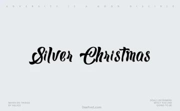 Silver Christmas Font