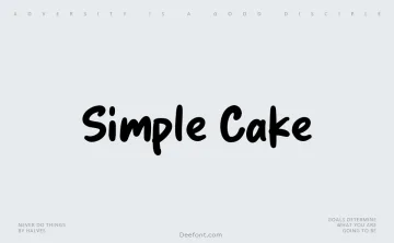 Simple Cake Font