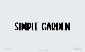 Simple Garden Font