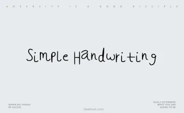 Simple Handwriting Font