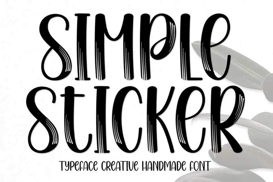Simple Sticker Font