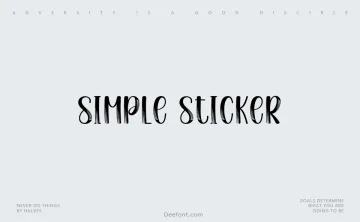 Simple Sticker Font