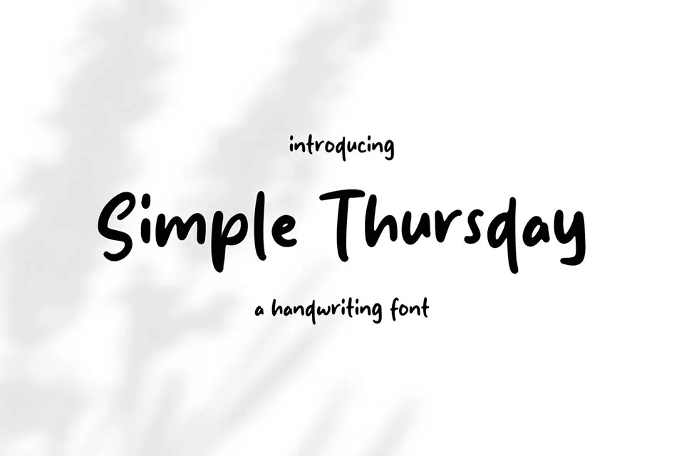 Simple Thursday Font