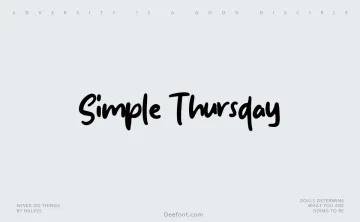 Simple Thursday Font