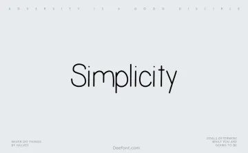 Simplicity Font