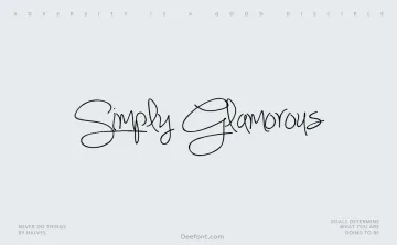 Simply Glamorous Font