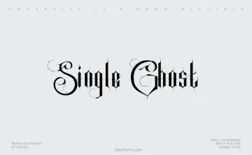 Single Ghost Font