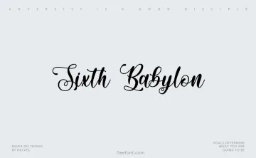 Sixth Babylon Font