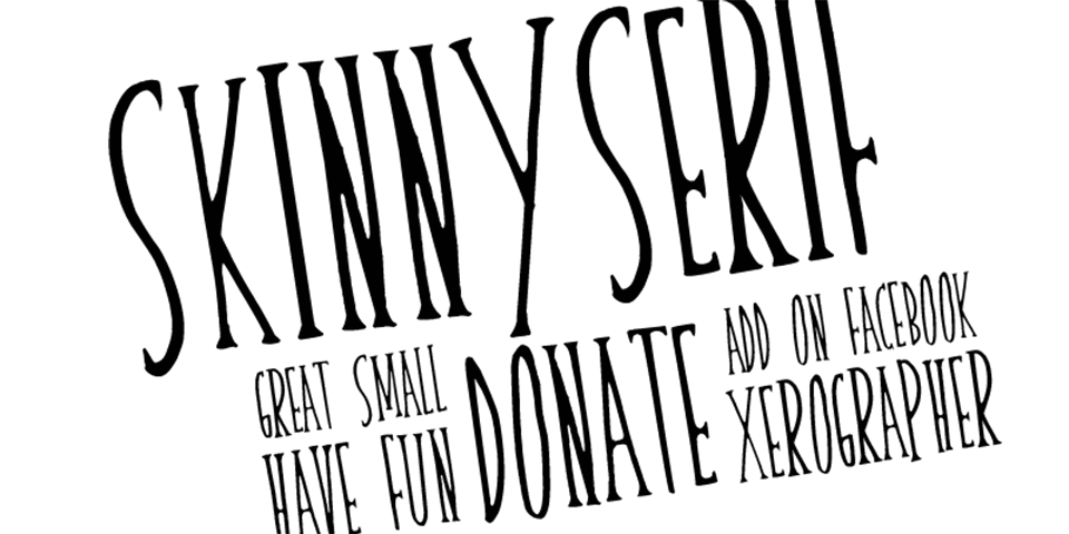 Skinny Serif Font