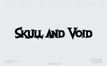 Skull and Void Font