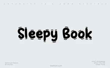Sleepy Book Font