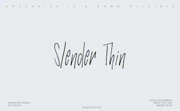 Slender Thin Font