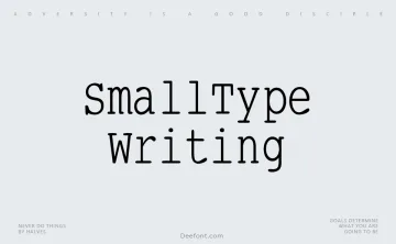 SmallType Writing Font