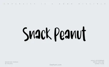 Snack Peanut Font