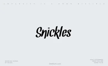 Snickles Font