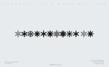 Snowflakes St Font