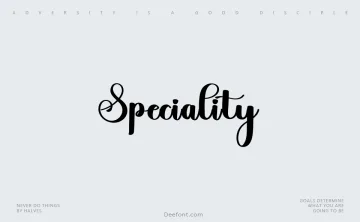 Speciality Font
