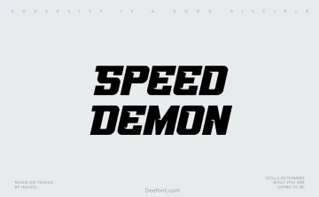 Speed Demon Font
