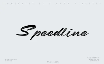 Speedline Font