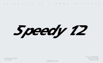 Speedy 12 Font