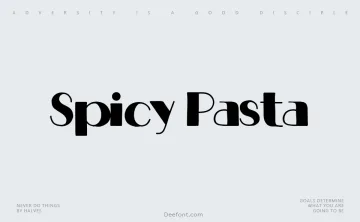 Spicy Pasta Font