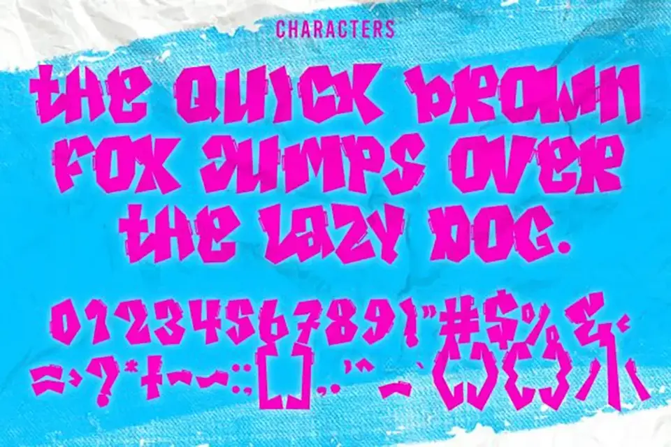 Spiky Frog Graffiti Font
