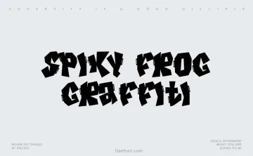 Spiky Frog Graffiti Font