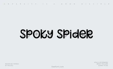 Spoky Spider Font