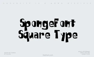 SpongeFont Square Type Font