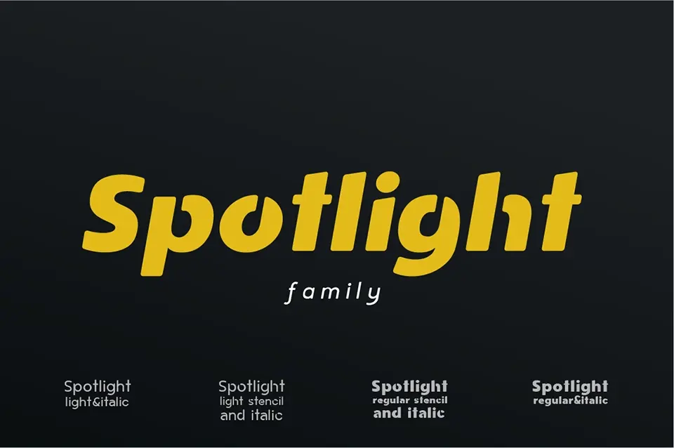 Spotlight Stencil Font