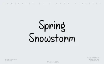 Spring Snowstorm Font
