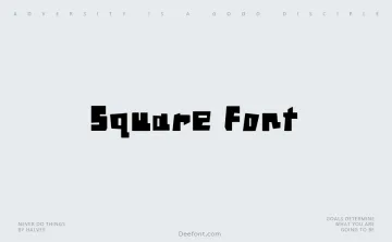 Square Font Font