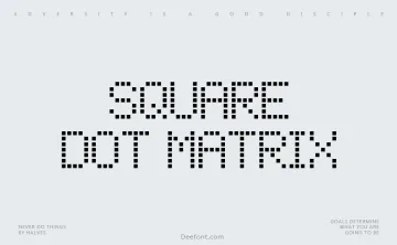 Square Dot-Matrix Font