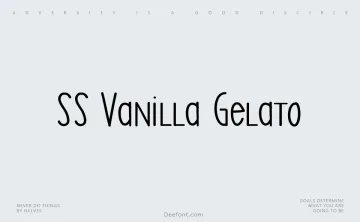 SS Vanilla Gelato Font